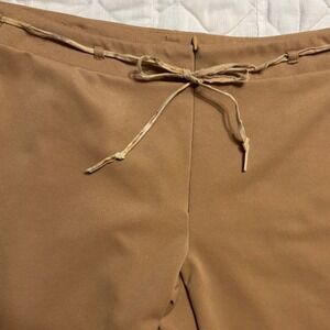 Express Tan Wide Leg Trousers High Waist Dress‎ Pants 29" Waist Size 7 / 8 Long